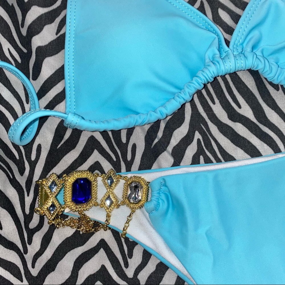 🖤halter bikini set with rhinestones - Picture 3 of 6